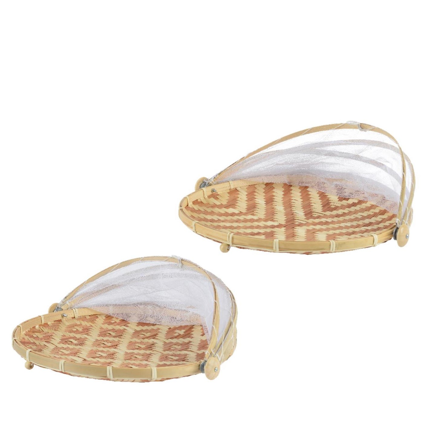 Decoris foodcover bamboe fsc mix 70% ø35cmh22cm ruit of streep