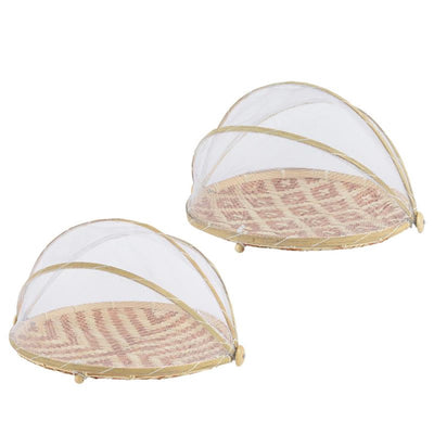 Decoris foodcover bamboe fsc mix 70% ø35cmh22cm ruit of streep