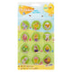 Grafix pasen 12 3d stickers met glitter