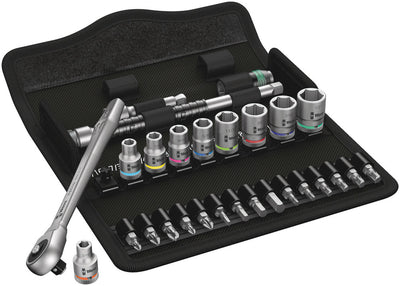 Wera 8100 sa 10 zyklop metal-ratelset doorsteekvierkant, 1 4 -aandrijving, inch , 28 -delig - 1 stuk(s) - 05004020001