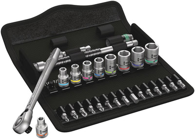 Wera 8100 sa 11 zyklop metal-ratelset, 28‑delig gereedschapsset (omschakelpal, 1 4 -aandrijving)