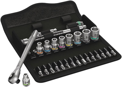 Wera 8100 sa 7 zyklop metal-ratelset doorsteekvierkant 1 4 gereedschapsset (28-delig)