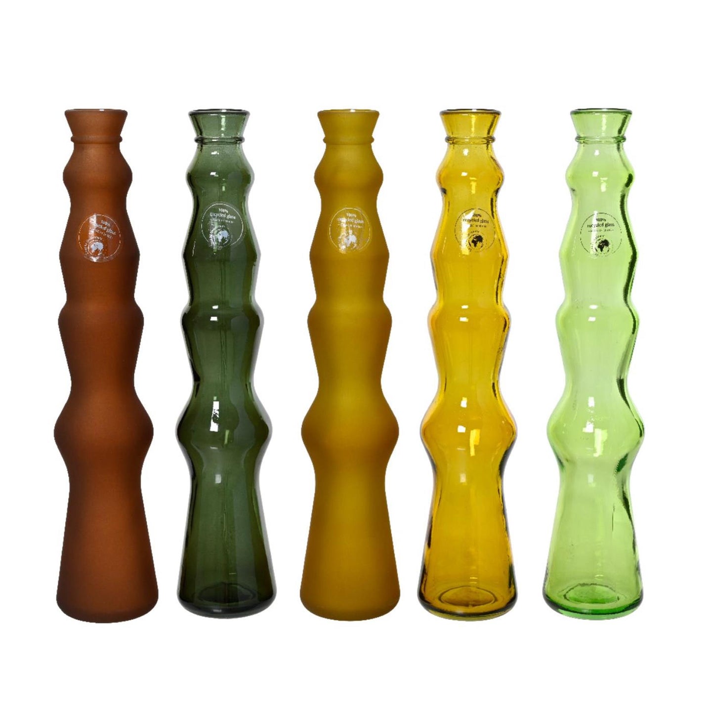 Decoris vaas recycled glas ø7x32cm