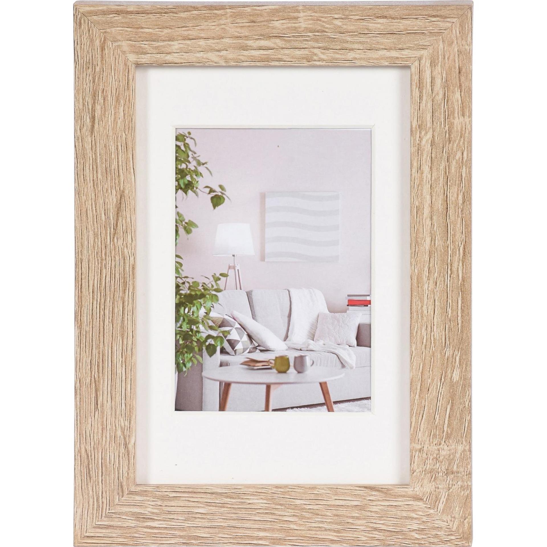 Henzo fotolijst modern 10x15cm midden bruin