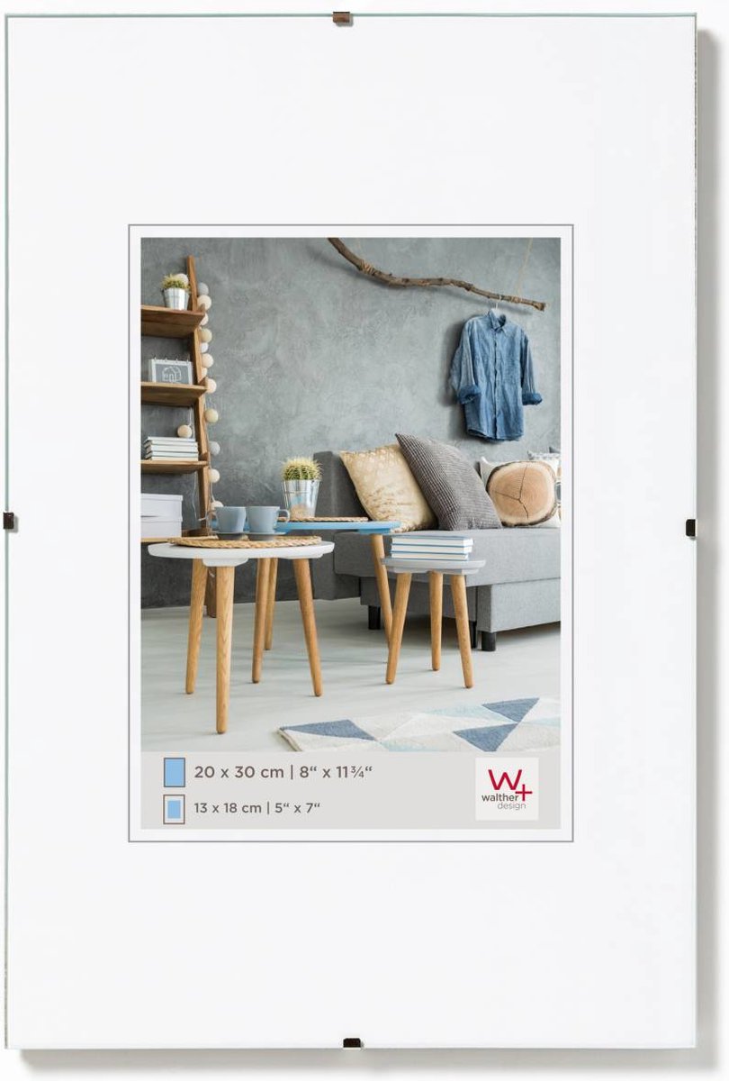Walther fotolijstloze schilderijhouders (clip frame) - frameformaat 50x70 cm - antireflecterend glas