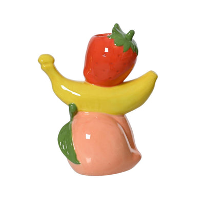 Decoris vaas porselein h18cm fruit
