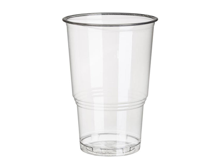 Papstar 25 drinkbekers pla pure 250ml ã˜7,8x11cm glashelder met schuimkraag