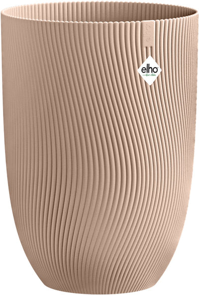 Elho sereh hoog 30 - bloempot voor binnen buiten - 100% gerecycled plastic - ø 29.5 x h 40.5 cm - koele klei