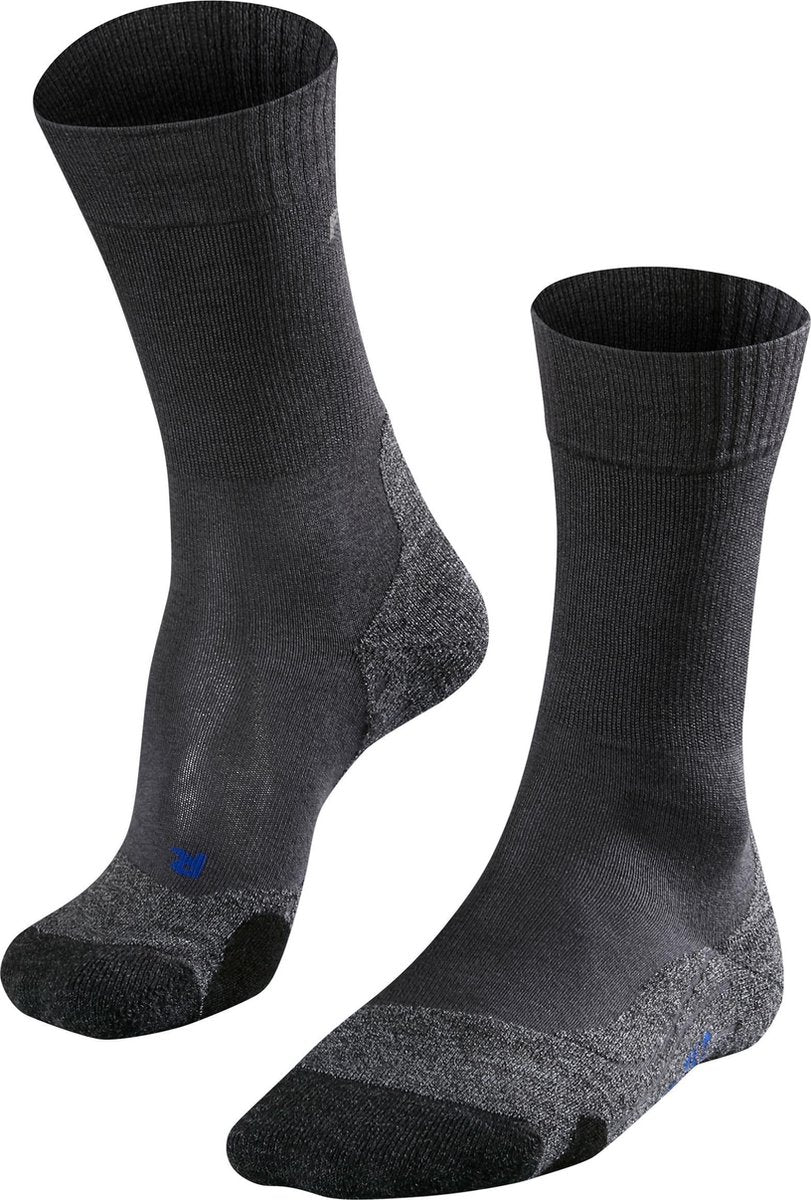 Falke tk2 cool anti-blaar dik lyocell functioneel materiaal wandelsokken heren grijs - maat 44-45