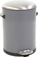 Eko - belle deluxe pedaalemmer 3 liter - steel plastic - grijs, sandcoated - prullenbak