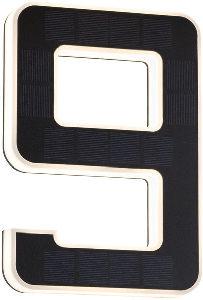 Paulmann solar led-huisnummerverlichting incl. verwisselbare accu nummer 9 ip44 3000k 6lm zwart