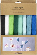 Creativ company crepepapier blauw en groen harmonie - 8st. - afbeelding 1