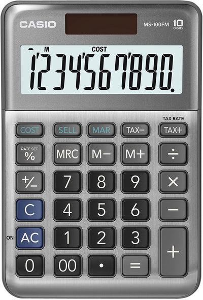 Casio ms-100fm - bureaurekenmachine - gemakkelijke berekening van kosten, verkoopprijs en marge