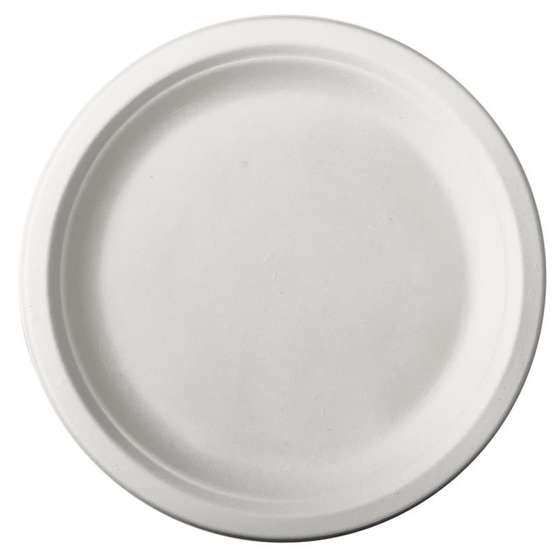 Papstar 12 borden suikerriet pure dia 23cm wit