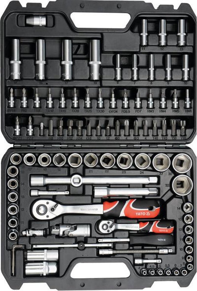Yato gereedschapsset 94-delig zwart metaal yt-12681