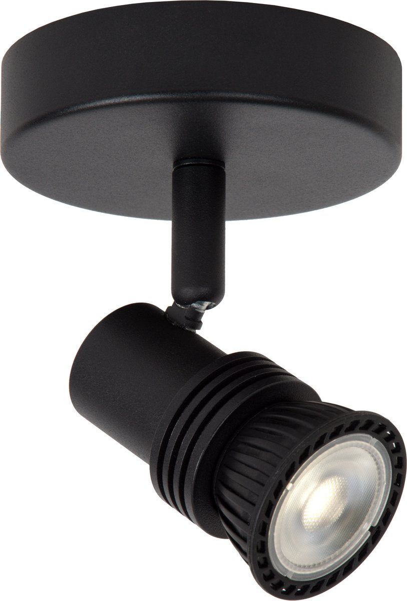 Lucide kianti - plafondspot (plafondlamp) - ø 10 cm - 1xgu10 (mr16) - zwart