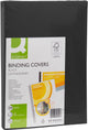 Q-connect dekblad a4 leder 250 grams 1 stuk zwart
