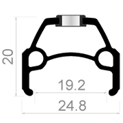 Rodi Voorwiel Connect 28 622 x 19 RVS spaken zwart - afbeelding 2