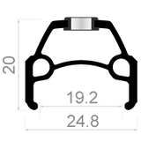 Rodi Achterwiel Connect 28 8 9 10 speed 622 x 19 met snelspanner en RVS spaken zwart - afbeelding 2