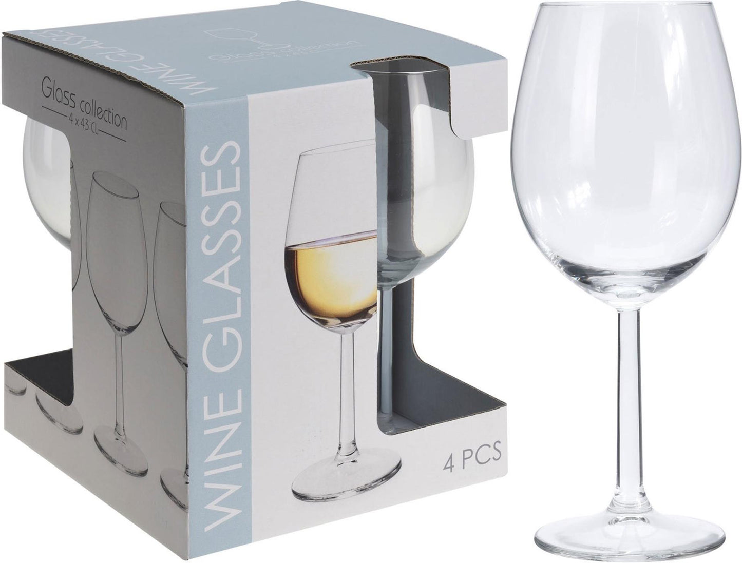 Excellent houseware wijnglas 43 cl set van 4 stuks