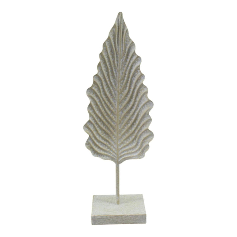 Mansion atmosphere deco veer metaal crème 19x11x56cm