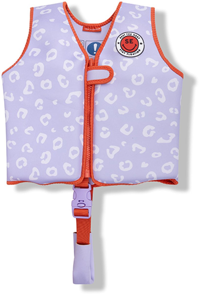 Swim essentials zwemvest - lila leopard - 3 6 jaar
