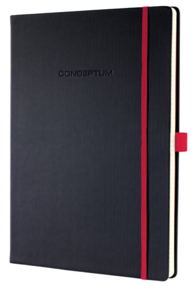 Sigel notitieboek - conceptum red edition - a4 - zwart - hardcover - lijn - 194 pagina's - 80 grams papier - si-co661