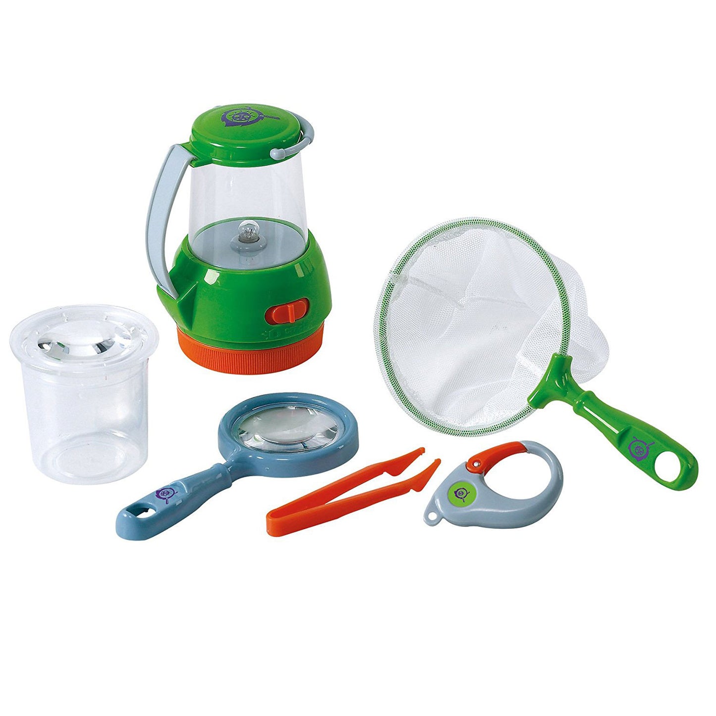 Playgo natuur onderzoekerset - 6 dlg. met schepnet en vergrootglas