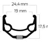 Ryde velg zac 19 28 622 x 19c aluminium 36 gaats 14g - zilver