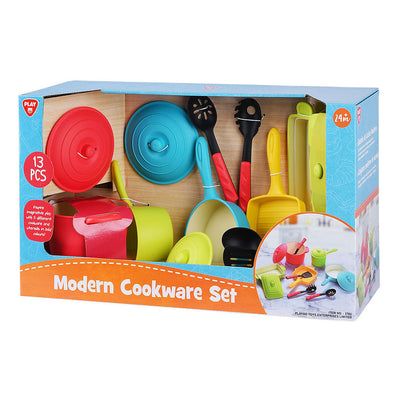 Playgo kunststof pannen- en keukenaccessoires speelset - 13dlg.