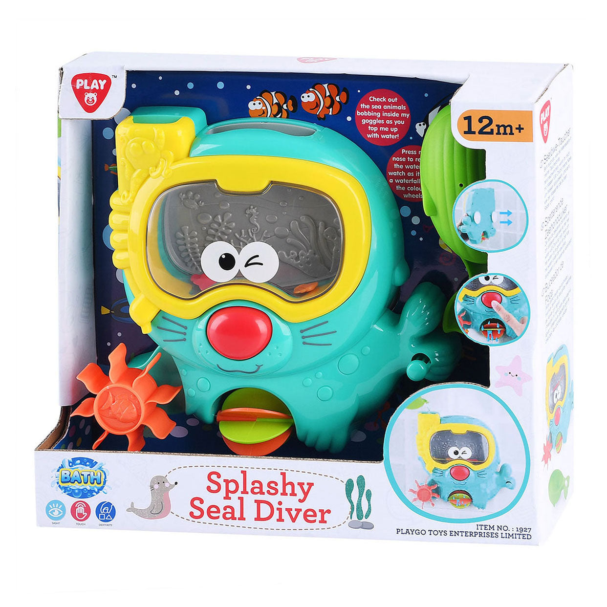 Playgo badspeelgoed spattende zeehond met duikbril