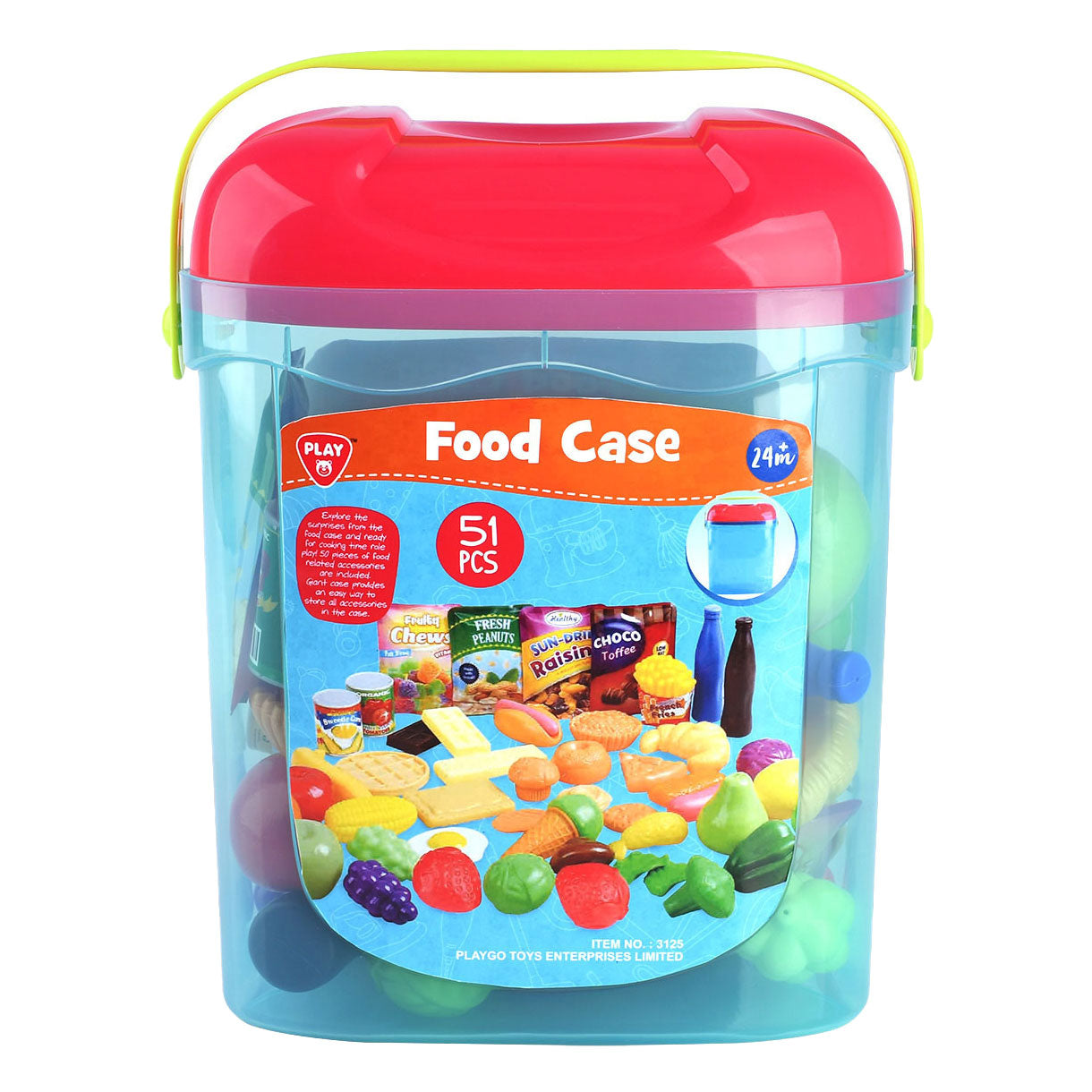 Playgo speelgoed eten in opbergbox - 51dlg.