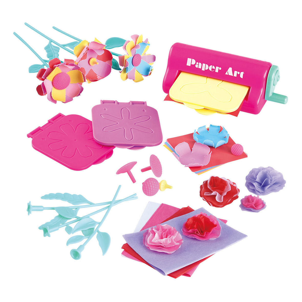 Playgo papieren bloemen maken knutselset - 38dlg.