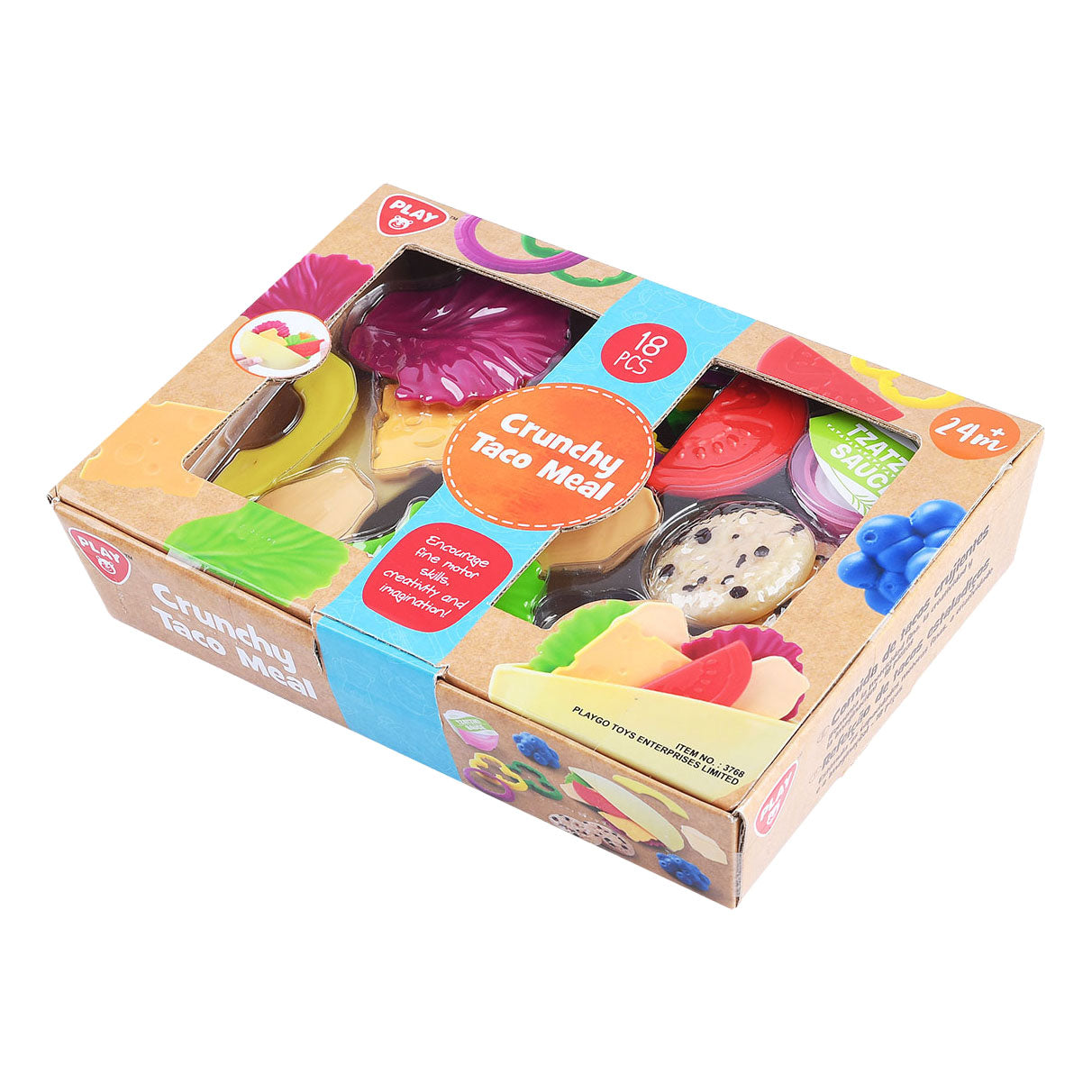 Playgo speelgoedeten crunchy taco speelset - 18dlg.