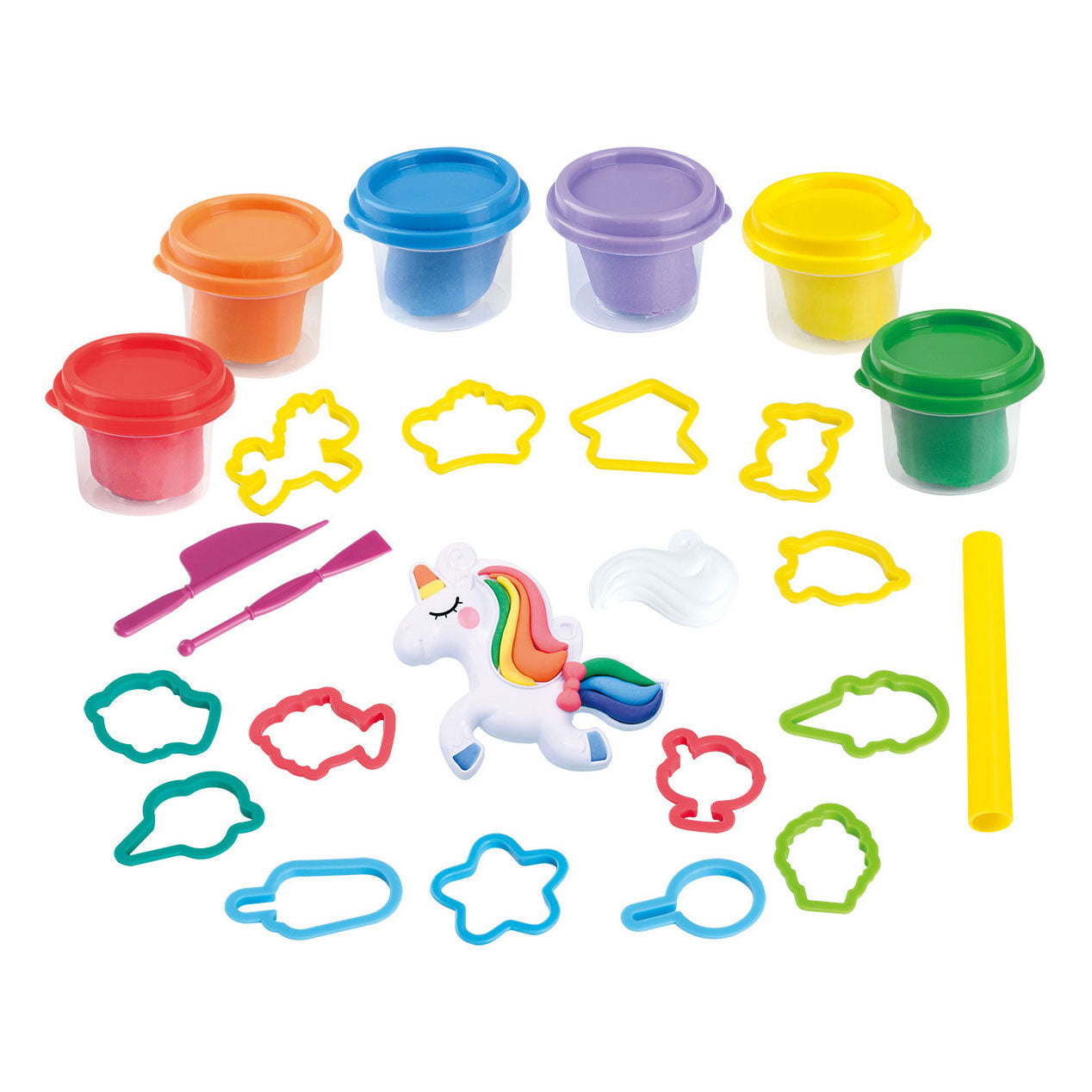 Playgo eenhoorn kleiset - 6 kleipotjes