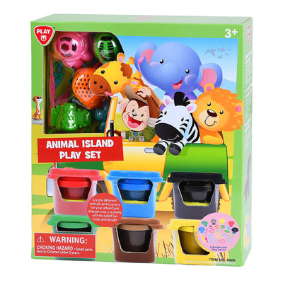 Playgo dieren eiland kleiset. 6 kleipotjes