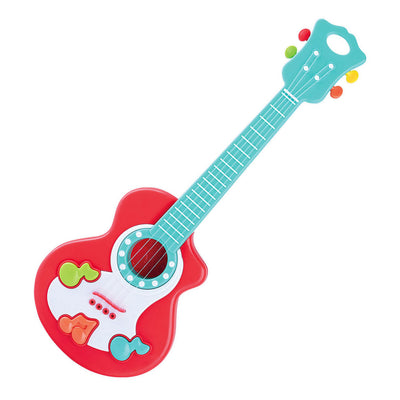 Playgo gitaar met muzieknoten rood