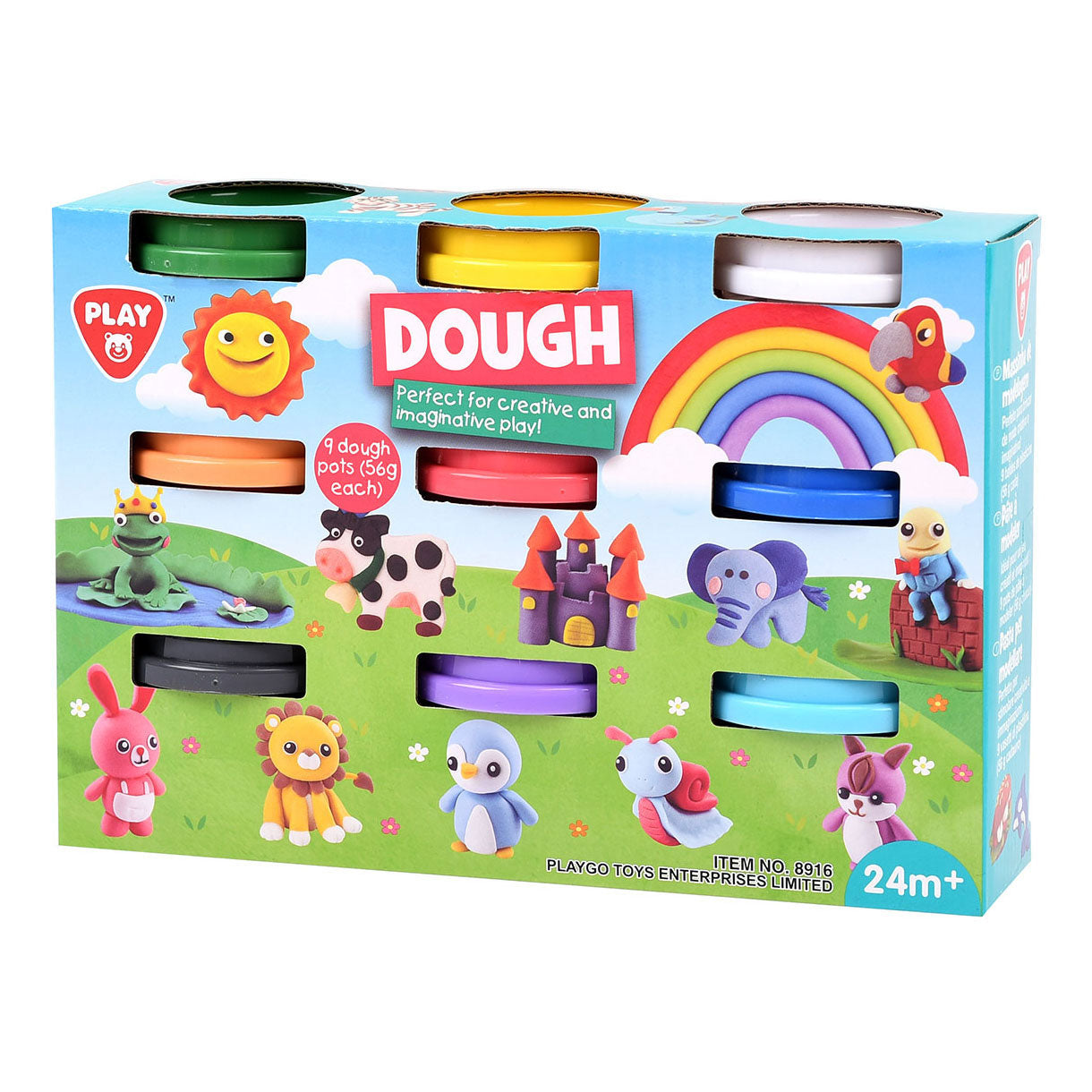 Playgo kleiset 9 kleuren - 9x56gram