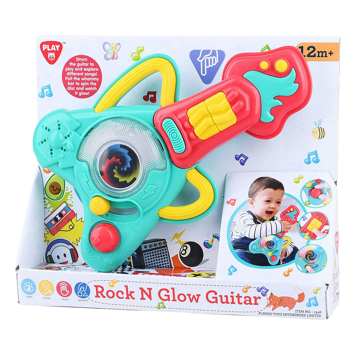 Playgo rock gitaar met licht en geluid