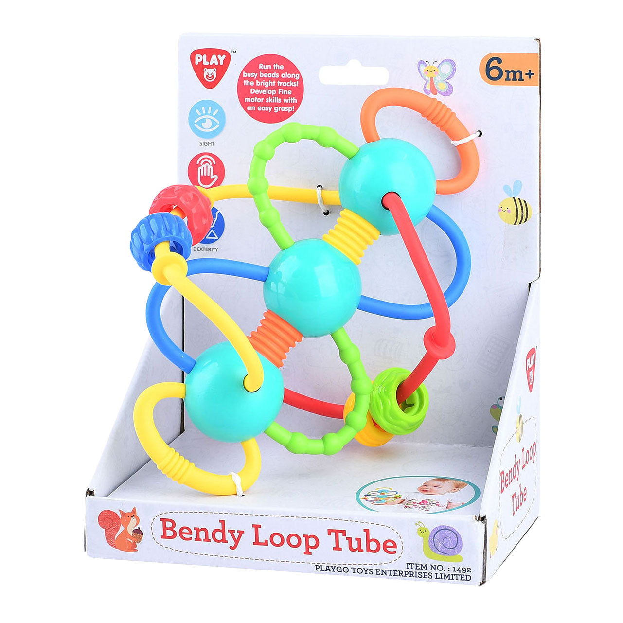 Playgo babyspeeltje buig bogen met kralen