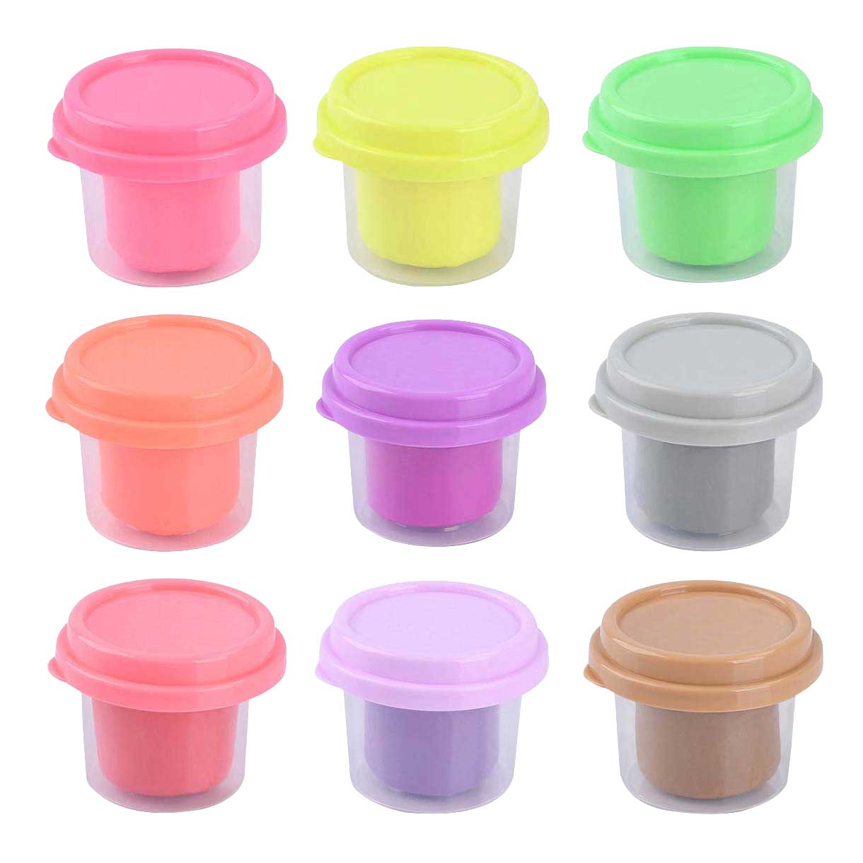 Playgo kleiset 9 neon kleuren - 9x56gram