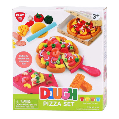 Playgo pizza kleiset speelgoed - 4 kleipotjes creatief spelen.