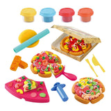Playgo pizza kleiset speelgoed - 4 kleipotjes creatief spelen. - afbeelding 2