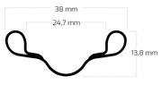 Ryde Velg Westwood V38 635 x 24C aluminium 36 gaats 14G zwart - afbeelding 2