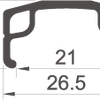 Rodi voorwiel 28 622*21 parallex - zilver