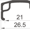 Rodi Voorwiel 28 622*21 Parallex zilver