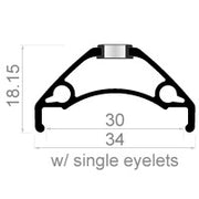 Rodi Velg TRYP 30 28 29 622 x 30C aluminium 32 gaats disc zwart - afbeelding 2