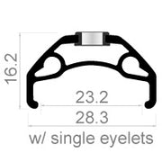 Rodi Velg Blackrock 23 disc 28 29 622 x 23C aluminium 36 gaats 14G zwart - afbeelding 1