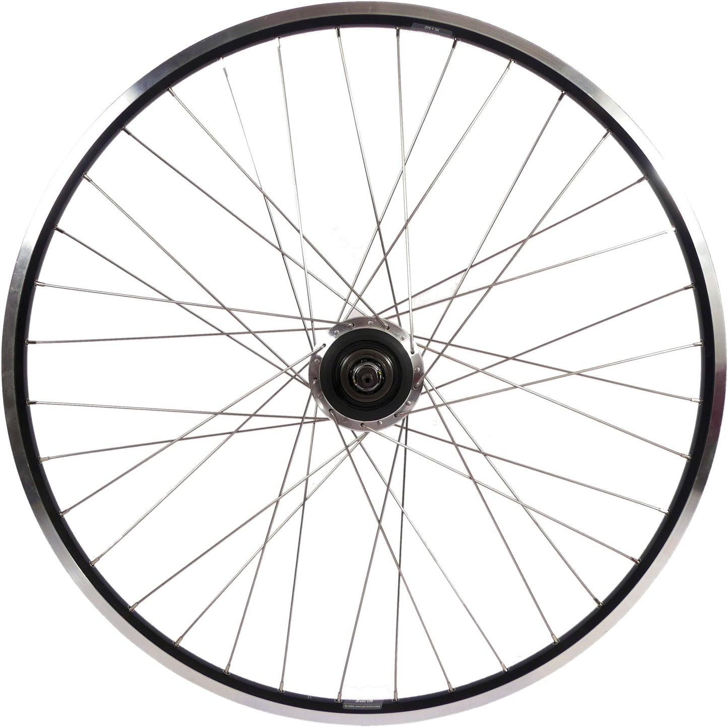 Shimano achterwiel 28 622 x 19c met nexus 7 naaf voor rollerbrake zwarte geslepen velg met rvs spaken