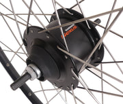 Achterwiel 28 nexus 8 rollerbrake naaf met met zwarte velg en rvs spaken - afbeelding 2